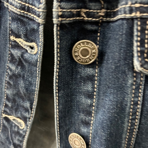 Rock & Roll Cow Girl, Lace Up Back Denim Jacket, sz L - NWOT - Picture 5 of 14